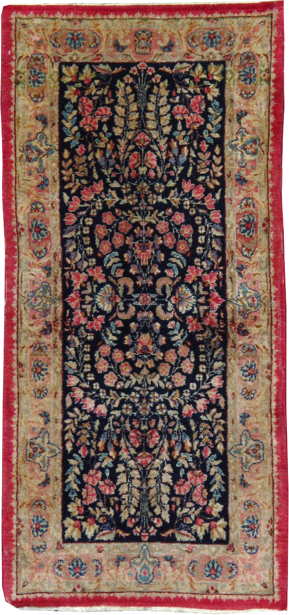 Vintage Persian Kerman Throw Rug, No.25001 - Gss