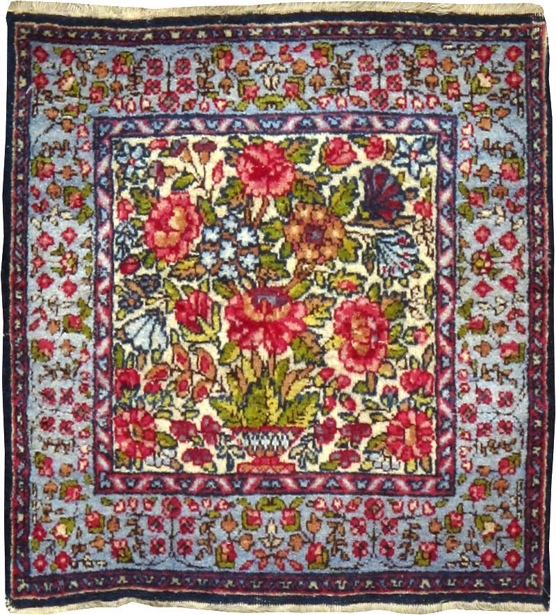 Vintage Persian Kerman Pictorial Rug, No.25016 - Gss