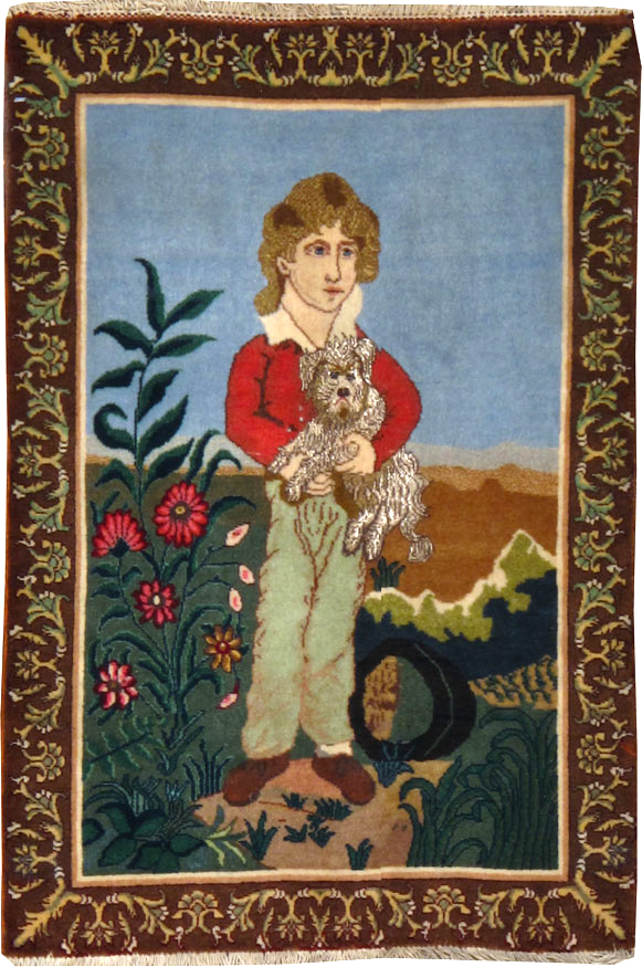 Vintage Persian Tabriz Pictorial Rug (Pair: 2 of 2), No.25024 - Gss