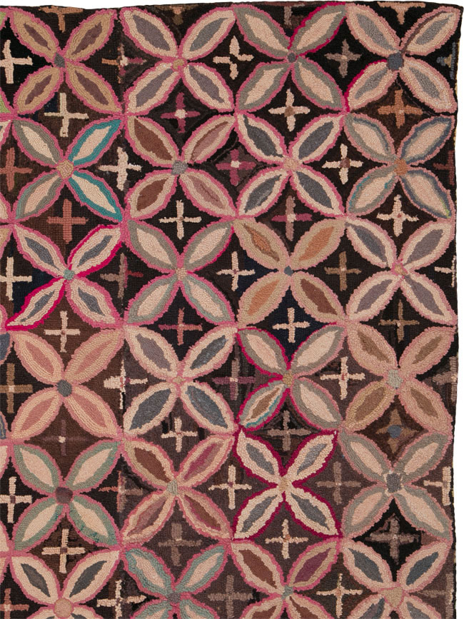 Antique American Hook Rug, No.25033 - Gss
