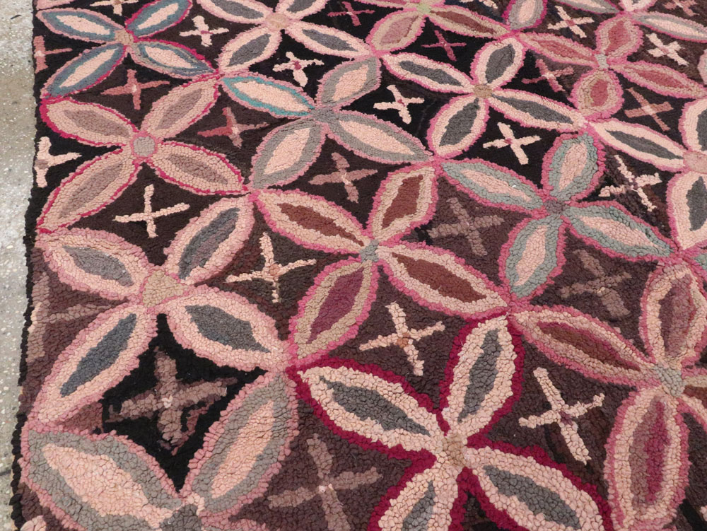 Antique American Hook Rug, No.25033 - Gss