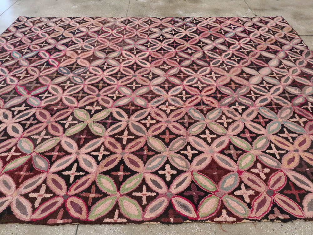 Antique American Hook Rug, No.25033 - Gss