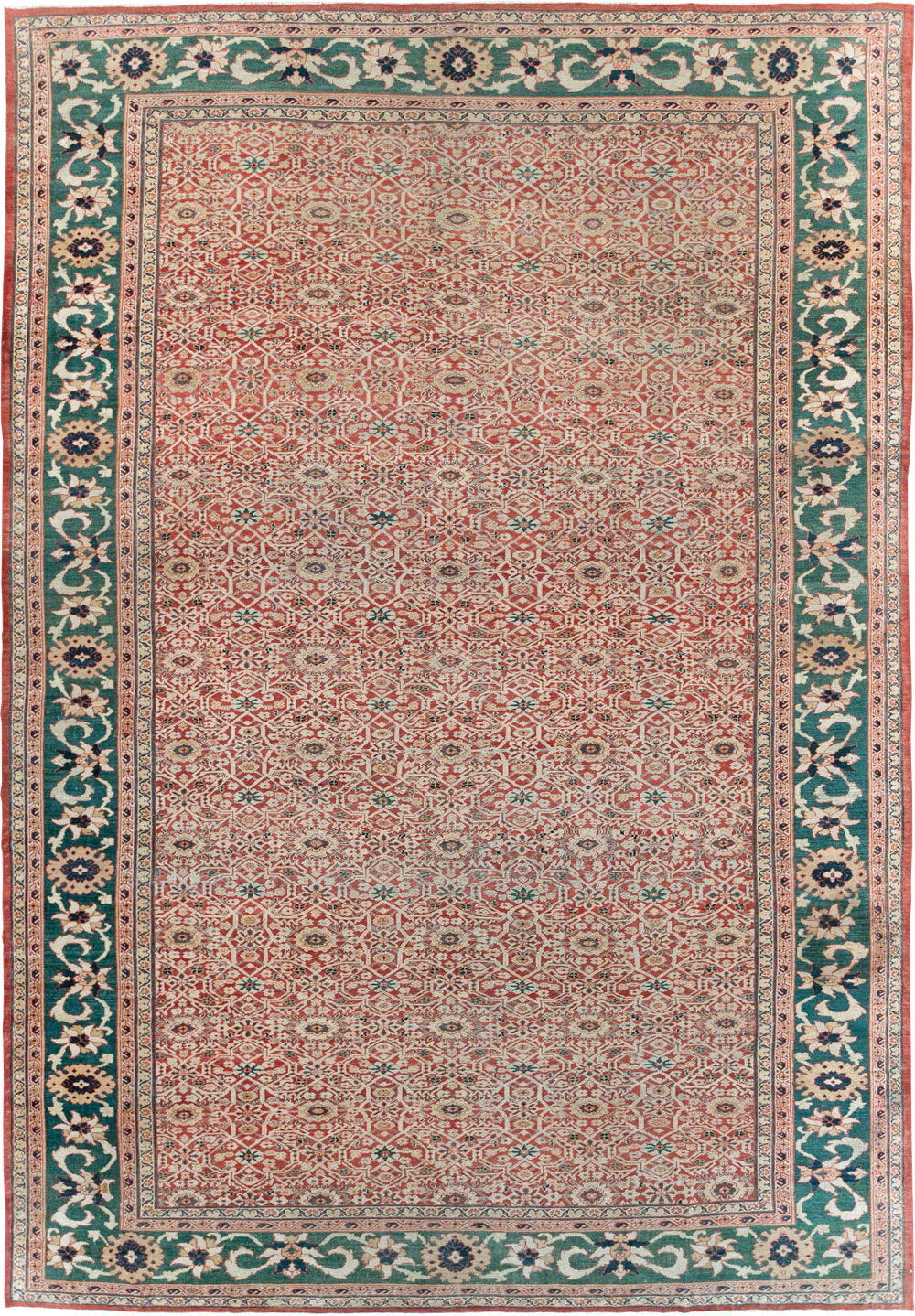 Antique Persian Mahal Large Carpet, No.25039 - Gss
