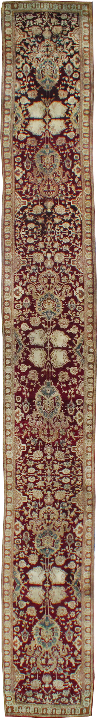 Antique Indian Agra Runner, No.25076 - Gss