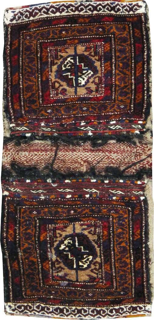 Vintage Persian Baluch Saddlebag (Khorjin), No.25077 - Gss