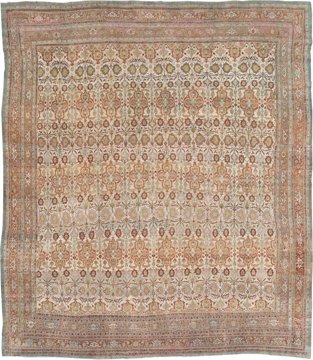 Antique Persian Bidjar Large Square Carpet, No.25092 - Gss