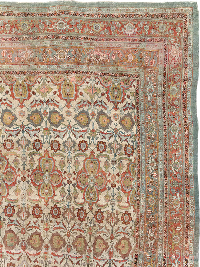 Antique Persian Bidjar Large Square Carpet, No.25092 - Gss
