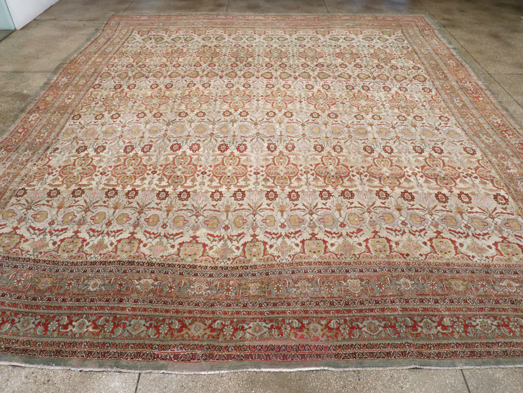 Antique Persian Bidjar Large Square Carpet, No.25092 - Gss