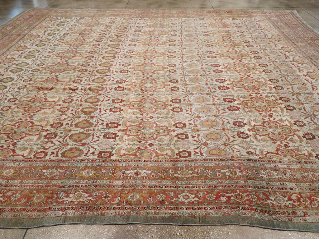 Antique Persian Bidjar Large Square Carpet, No.25092 - Gss