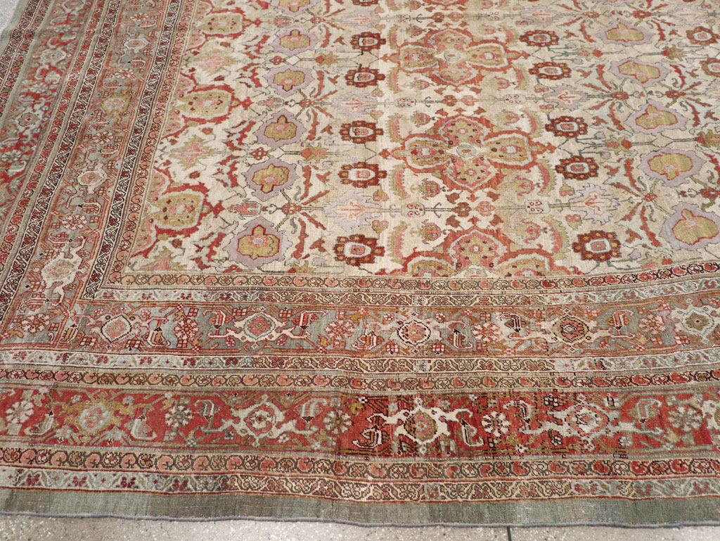 Antique Persian Bidjar Large Square Carpet, No.25092 - Gss
