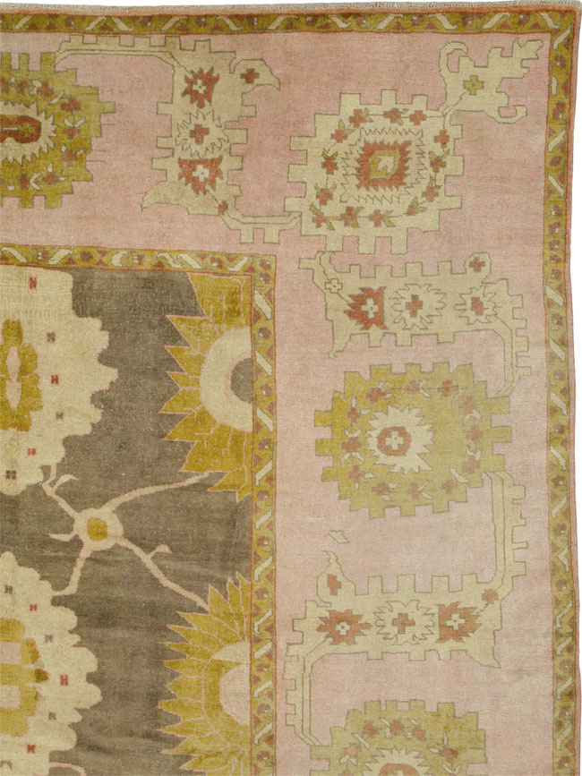 Antique Turkish Oushak Square Carpet, No.25094 - Gss