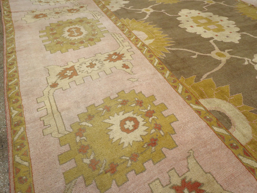 Antique Turkish Oushak Square Carpet, No.25094 - Gss