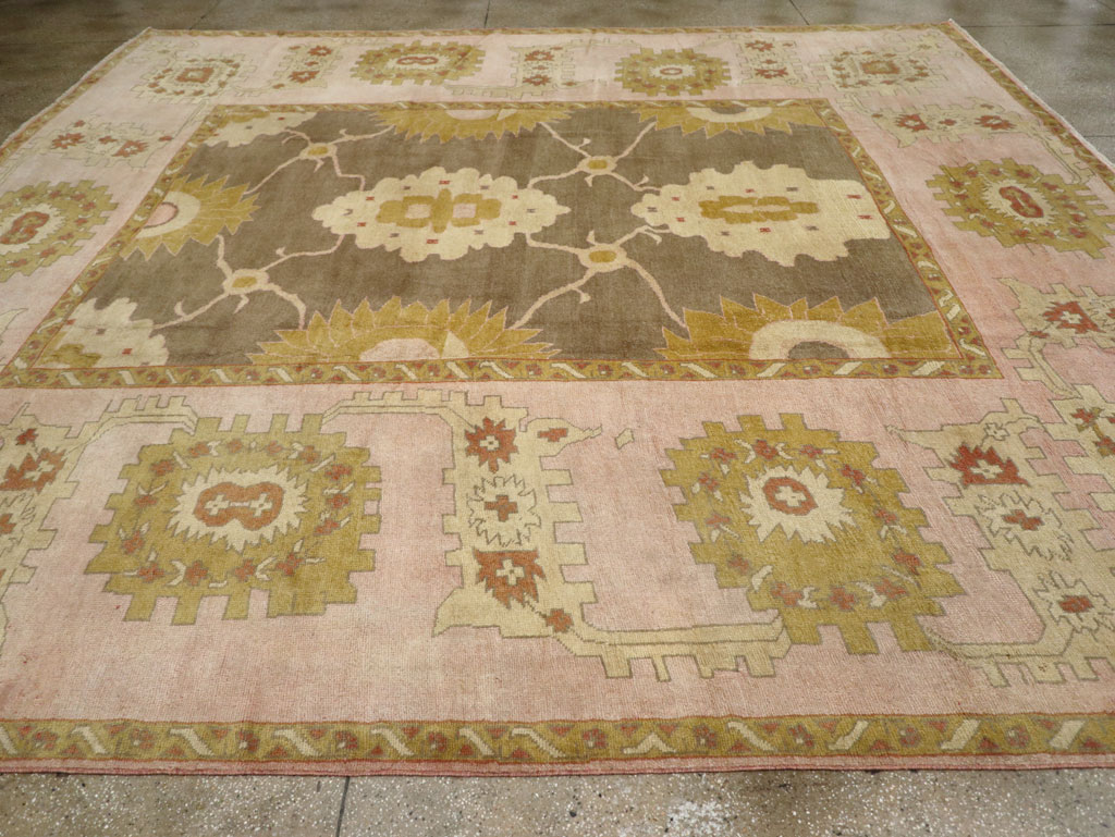 Antique Turkish Oushak Square Carpet, No.25094 - Gss