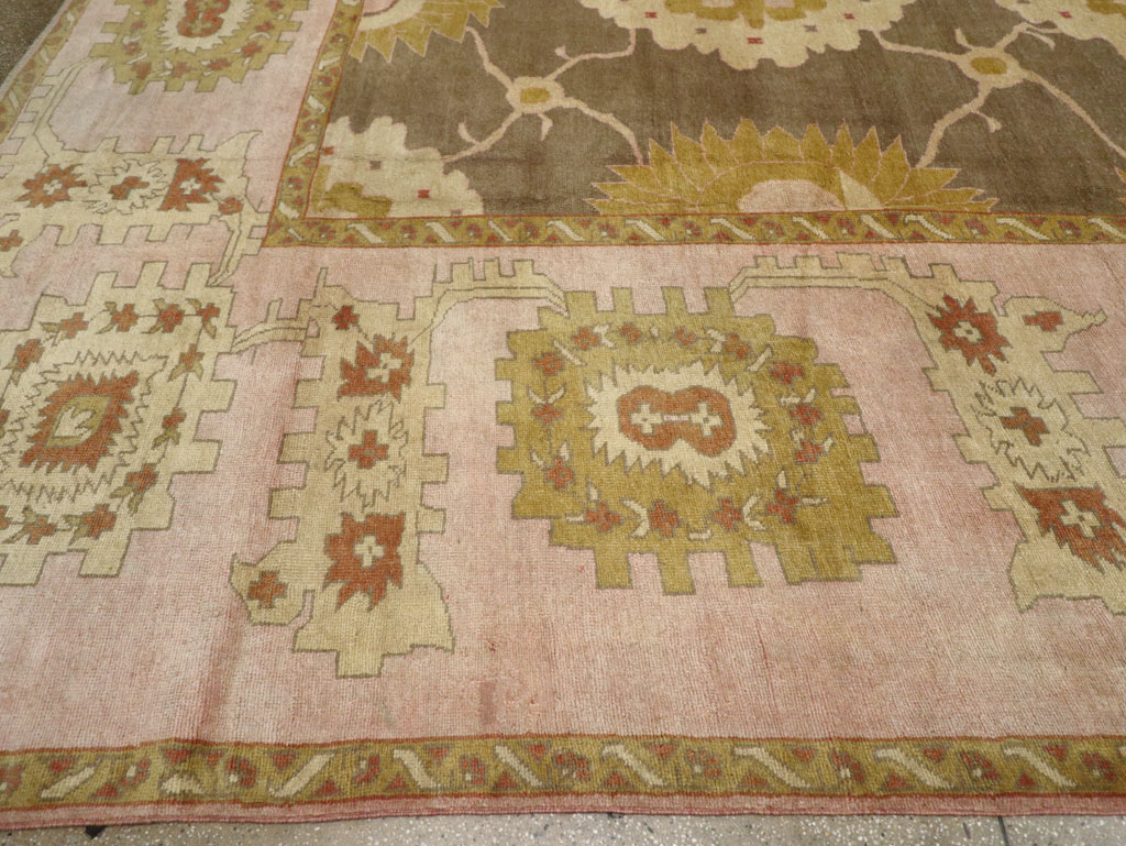 Antique Turkish Oushak Square Carpet, No.25094 - Gss