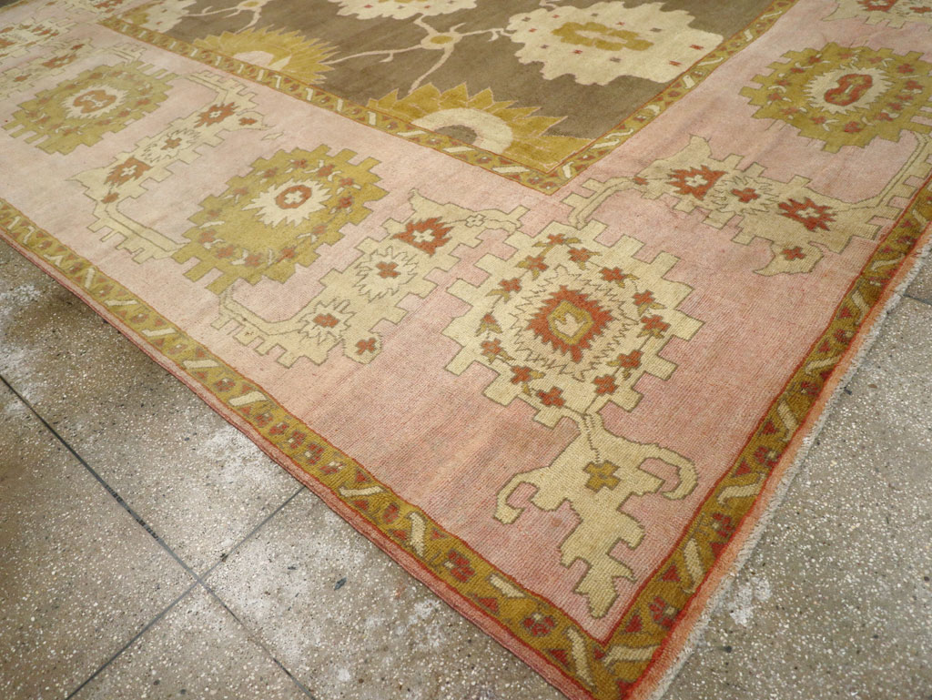 Antique Turkish Oushak Square Carpet, No.25094 - Gss