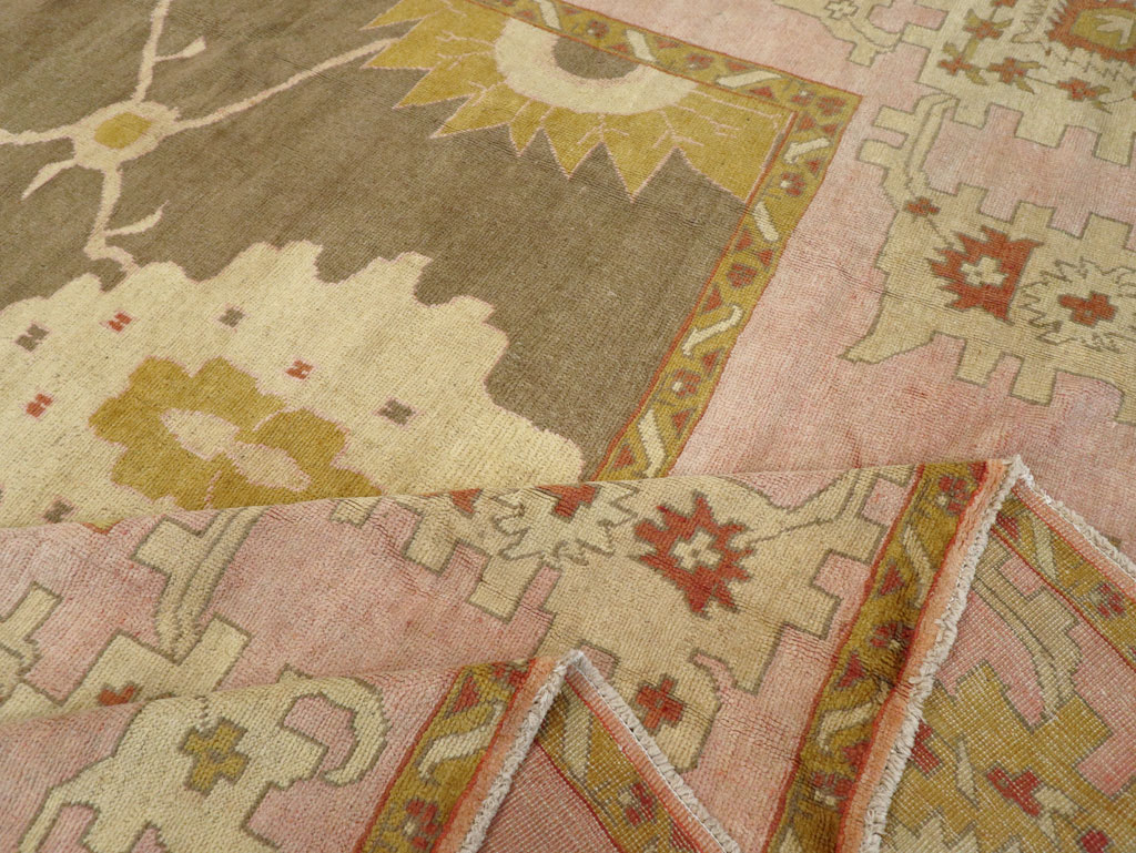 Antique Turkish Oushak Square Carpet, No.25094 - Gss