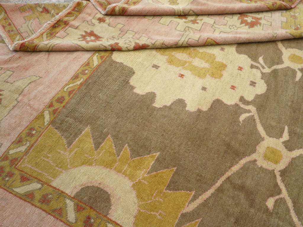 Antique Turkish Oushak Square Carpet, No.25094 - Gss