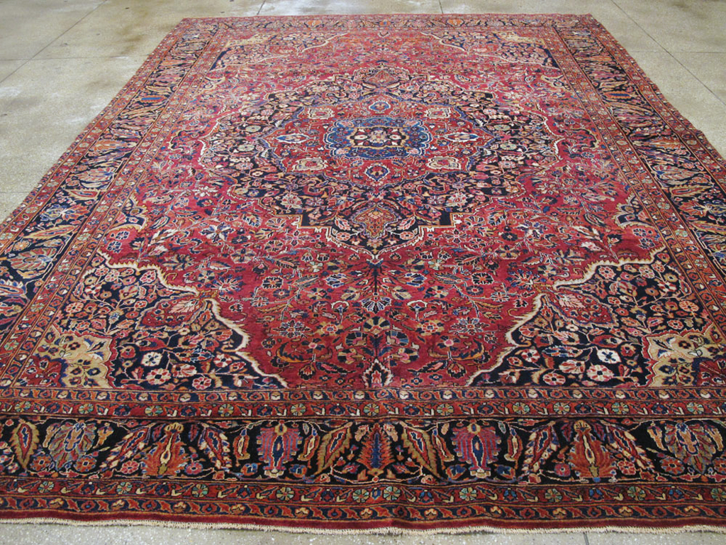 Antique Persian Sarouk Carpet, No.25095 - Gss