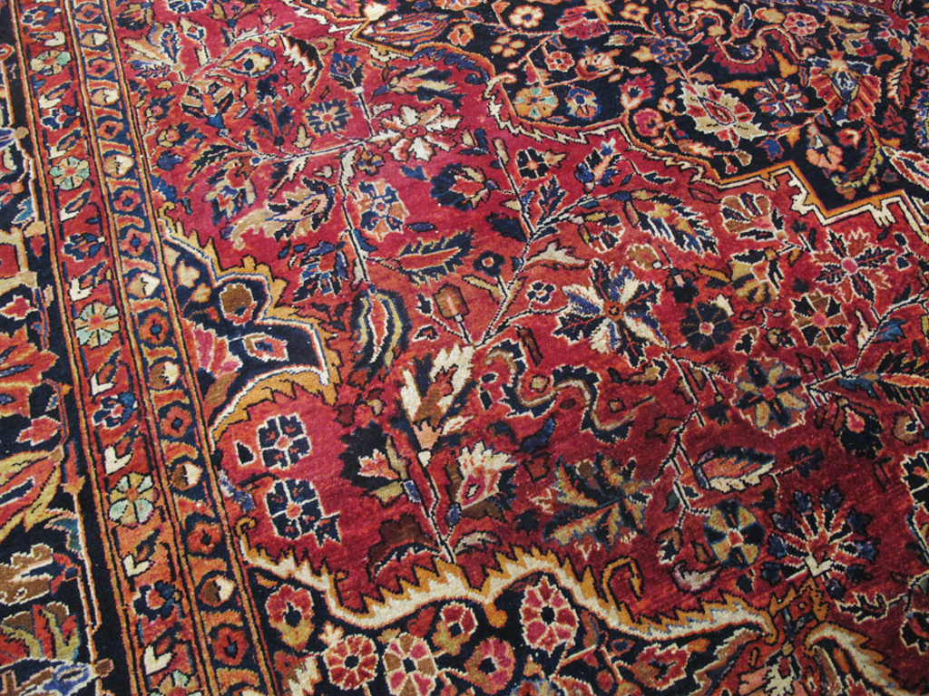 Antique Persian Sarouk Carpet, No.25095 - Gss