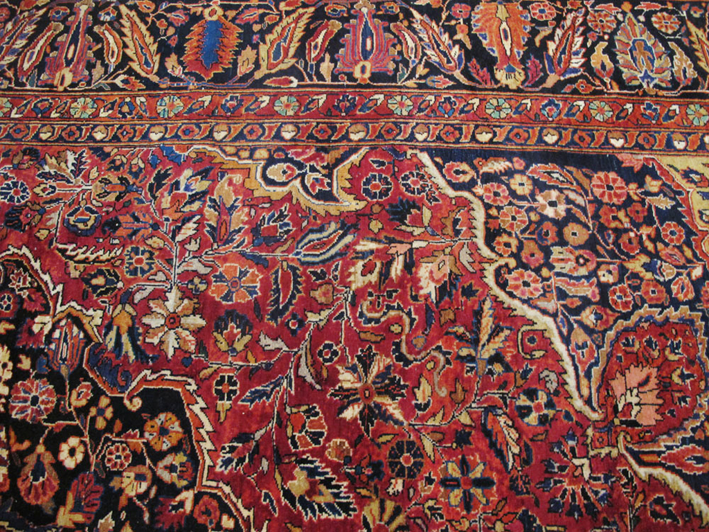 Antique Persian Sarouk Carpet, No.25095 - Gss