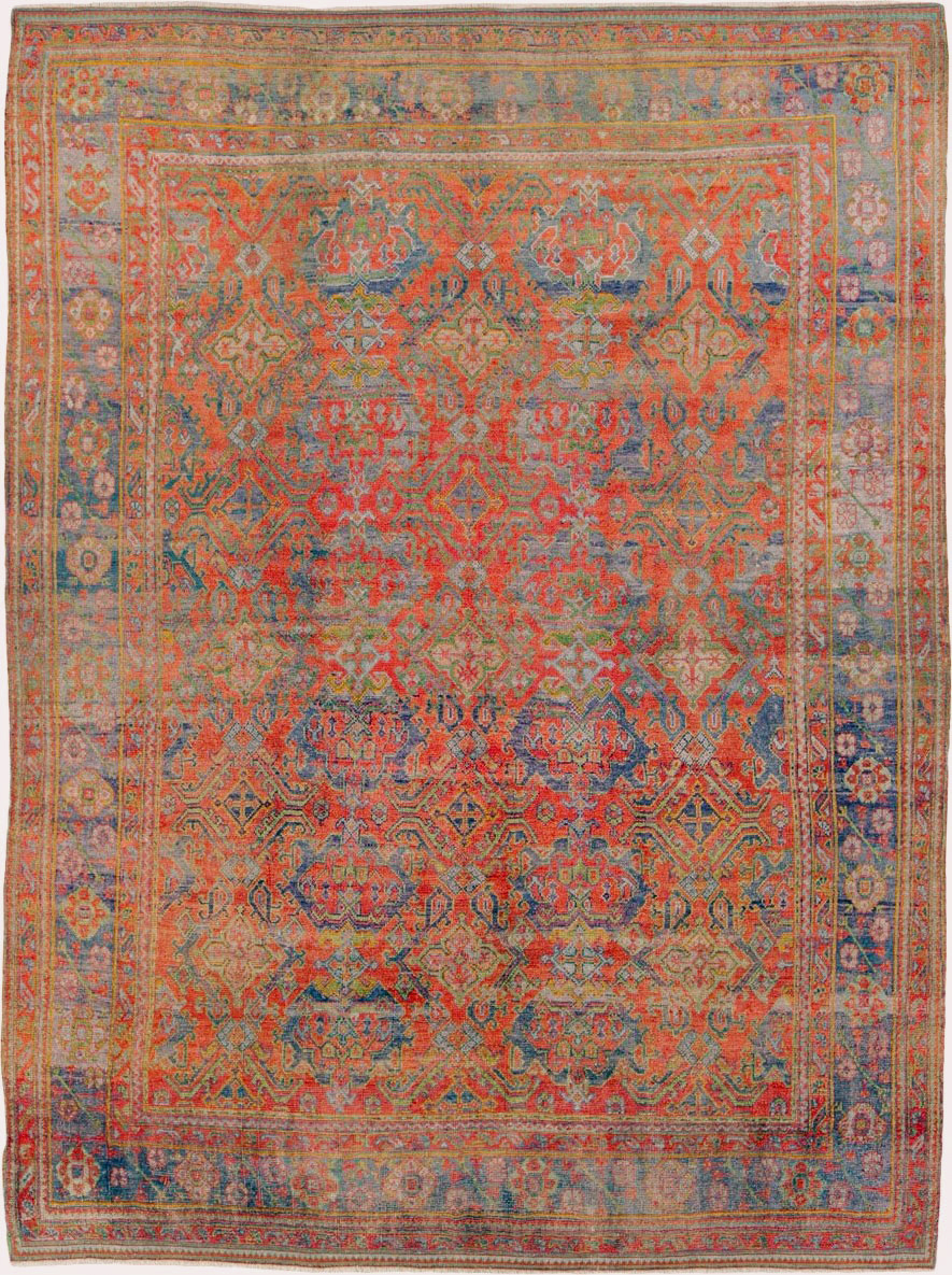 Antique Turkish Oushak Carpet, No.25099 - Gss