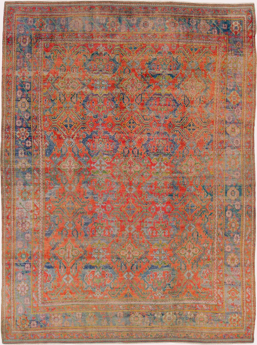 Antique Turkish Oushak Carpet, No.25099 - Gss