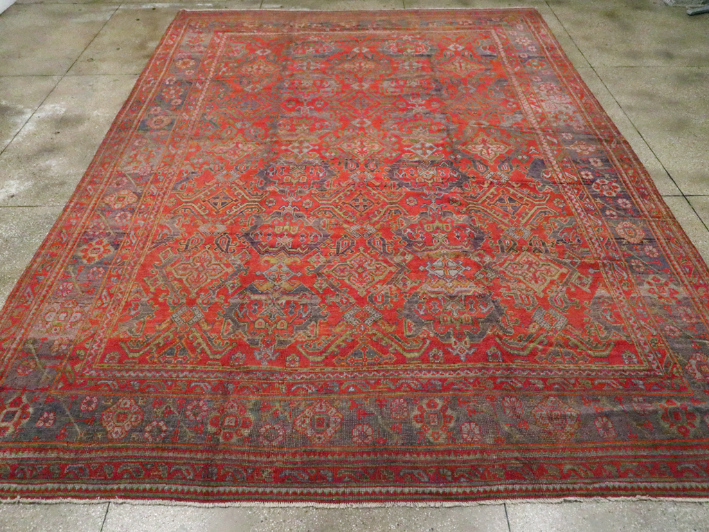 Antique Turkish Oushak Carpet, No.25099 - Gss