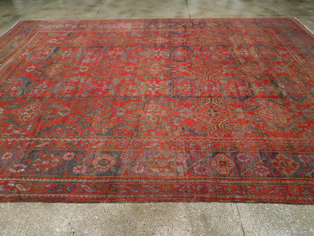 Antique Turkish Oushak Carpet, No.25099 - Gss