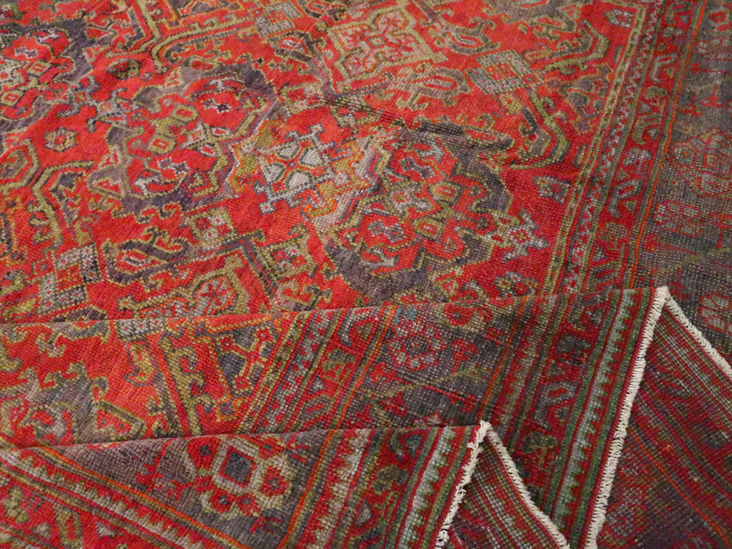Antique Turkish Oushak Carpet, No.25099 - Gss