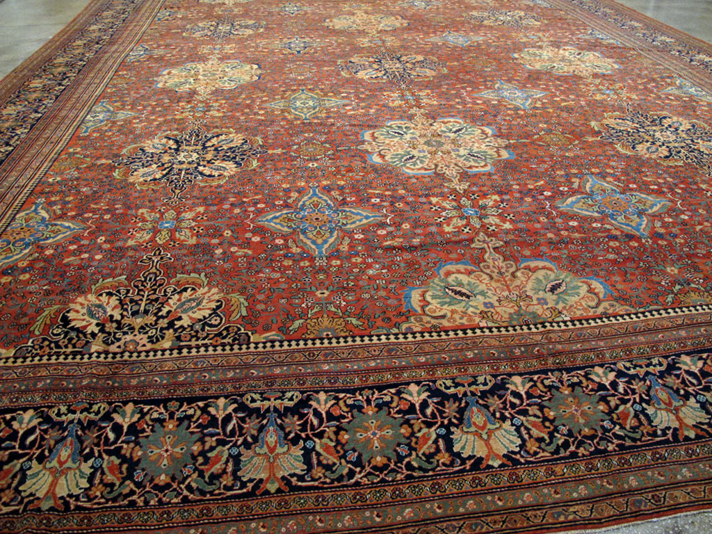 Antique Persian Sarouk Fereghan Oversize Carpet, No.25100 - Gss