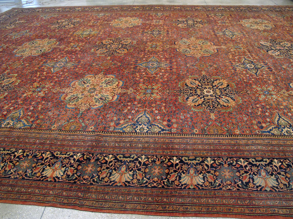 Antique Persian Sarouk Fereghan Oversize Carpet, No.25100 - Gss