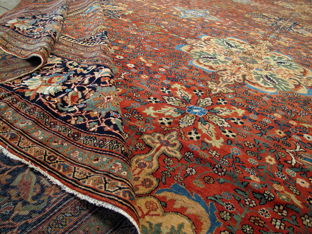 Antique Persian Sarouk Fereghan Oversize Carpet, No.25100 - Gss