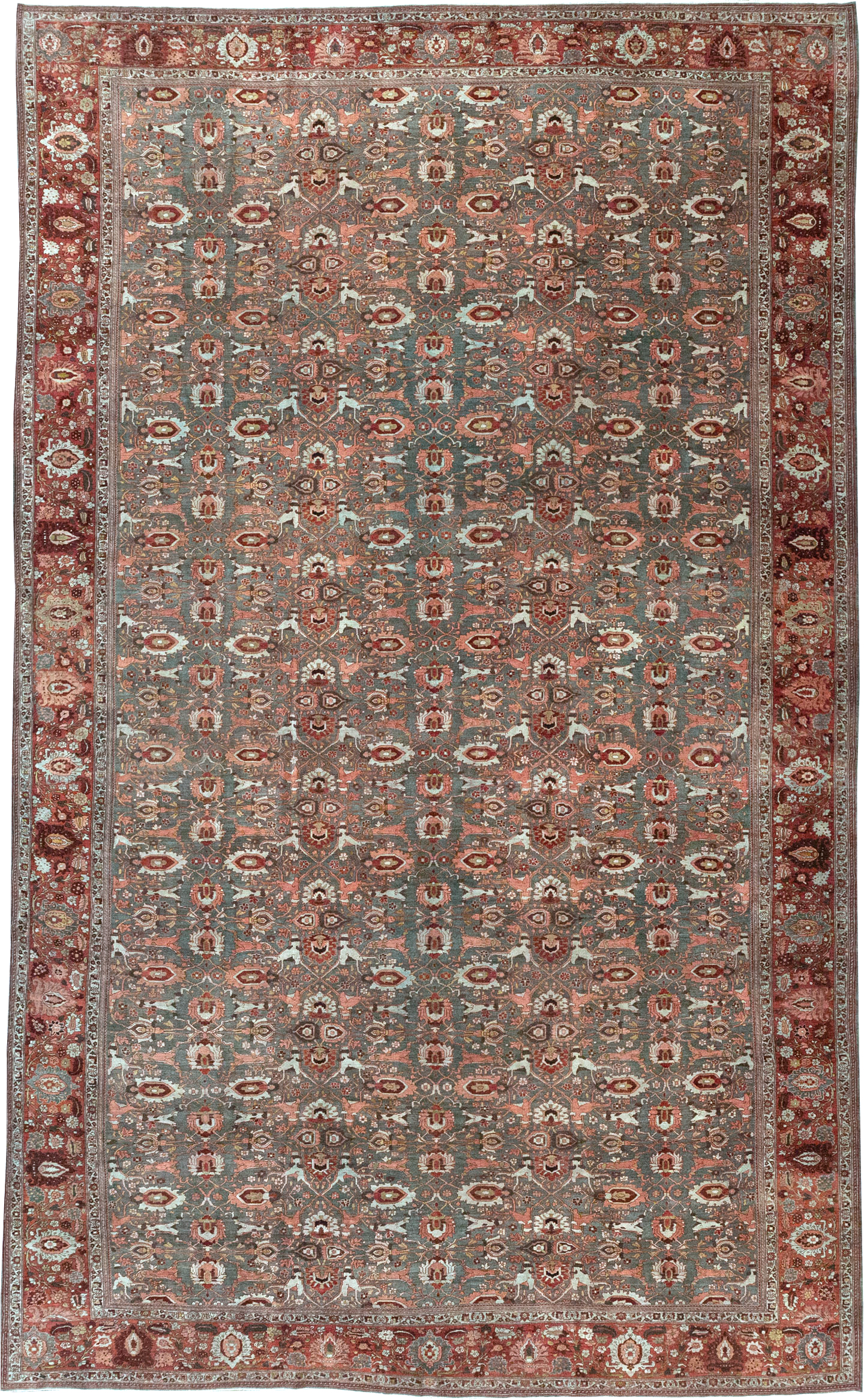 Antique Persian Bidjar Oversize Carpet, No.25101 - Gss