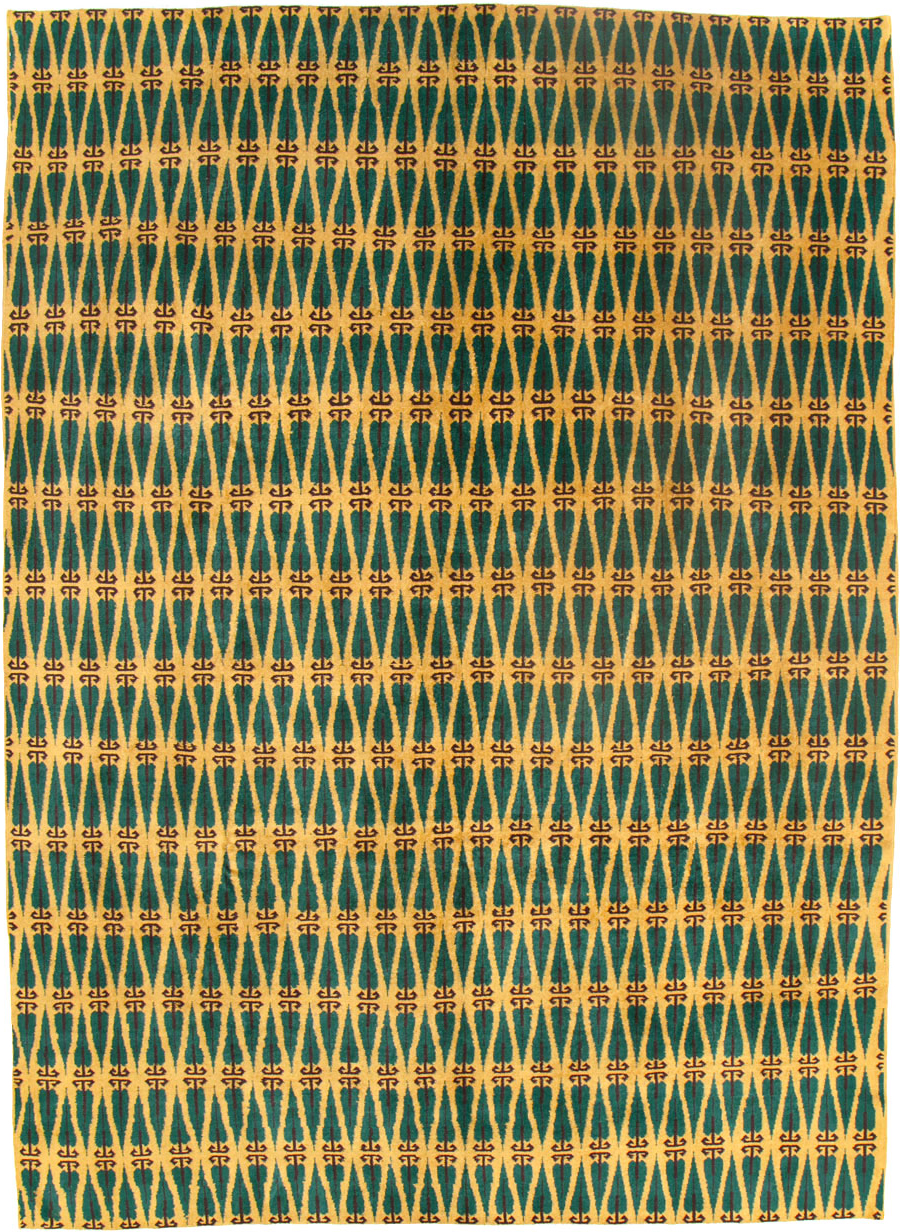 Vintage Turkish Anatolian Art Deco Carpet, No.25111 - Gss