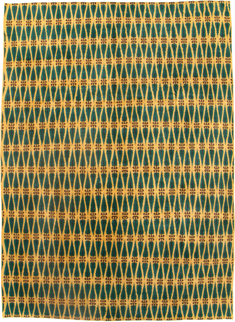 Vintage Turkish Anatolian Art Deco Carpet, No.25111 - Gss