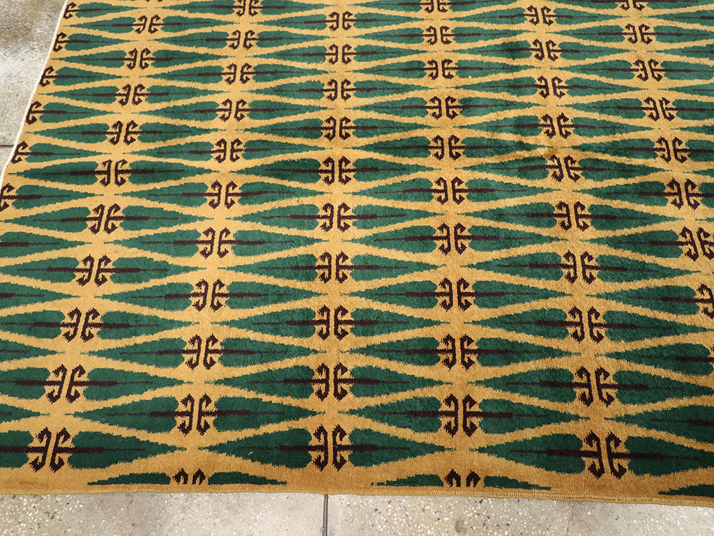 Vintage Turkish Anatolian Art Deco Carpet, No.25111 - Gss
