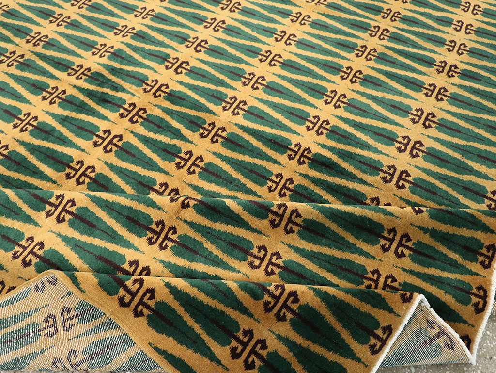 Vintage Turkish Anatolian Art Deco Carpet, No.25111 - Gss