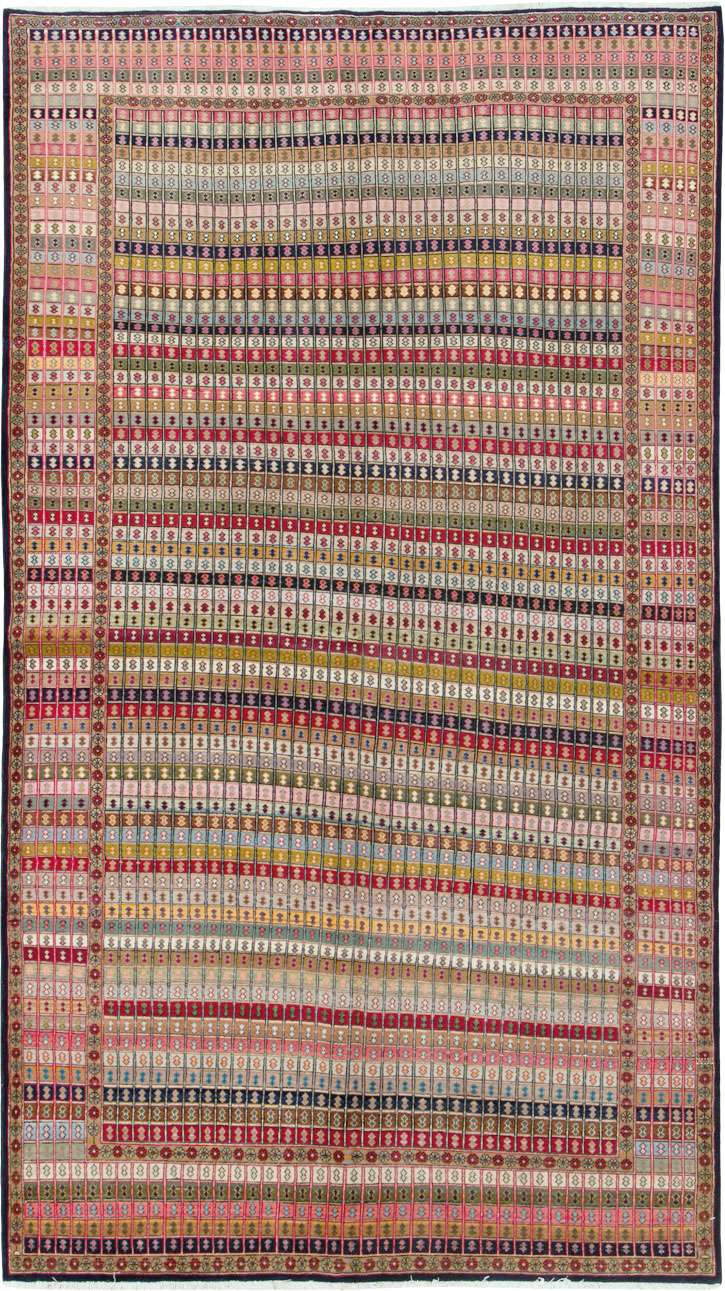 Vintage Persian Kashan Art Deco Rug, No.25113 - Gss
