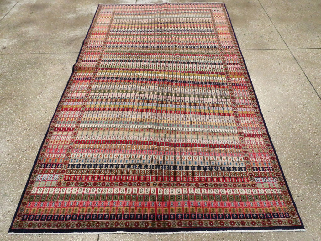 Vintage Persian Kashan Art Deco Rug, No.25113 - Gss