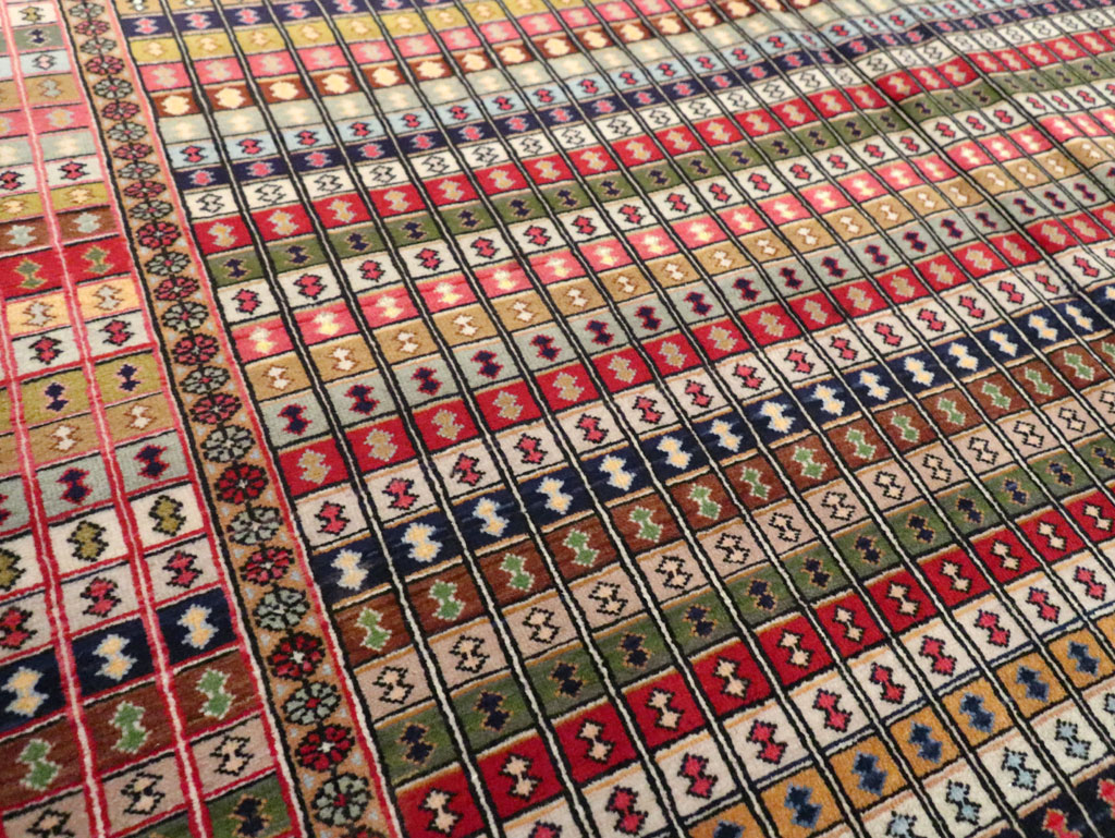 Vintage Persian Kashan Art Deco Rug, No.25113 - Gss