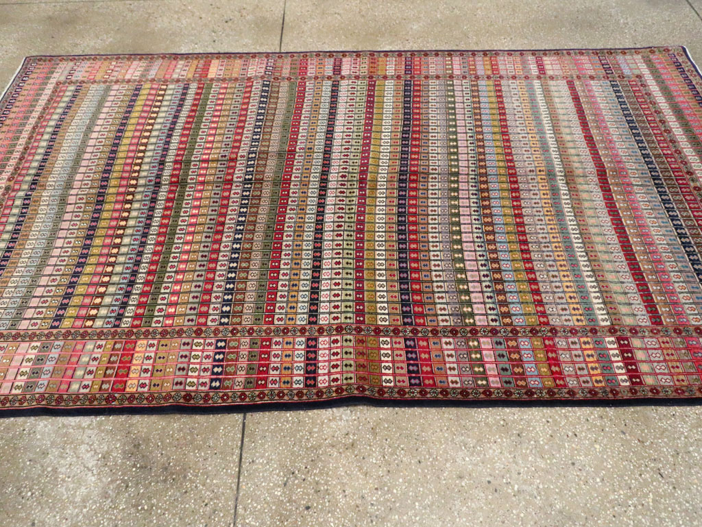 Vintage Persian Kashan Art Deco Rug, No.25113 - Gss