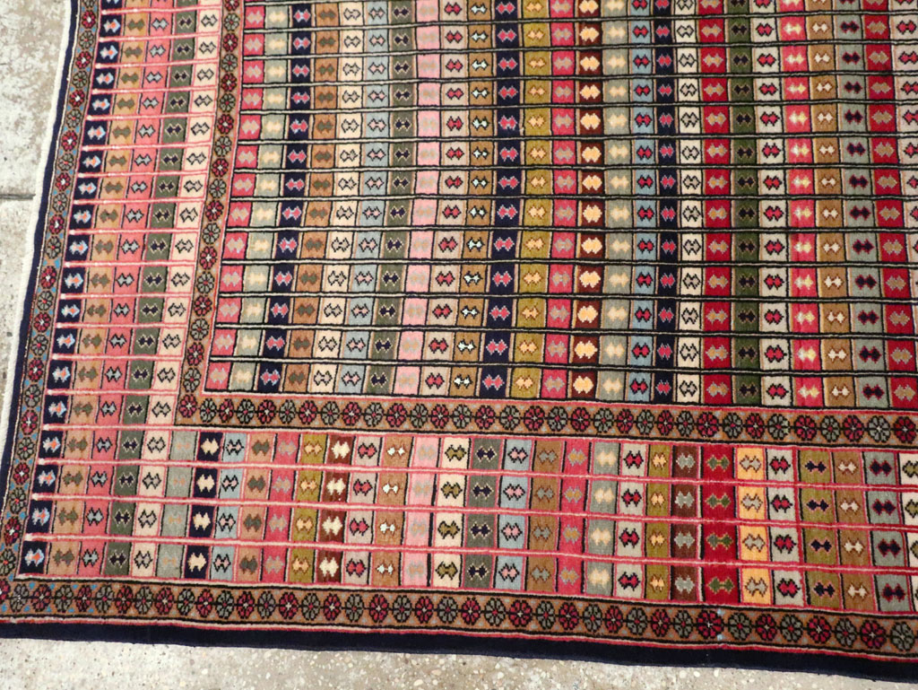 Vintage Persian Kashan Art Deco Rug, No.25113 - Gss