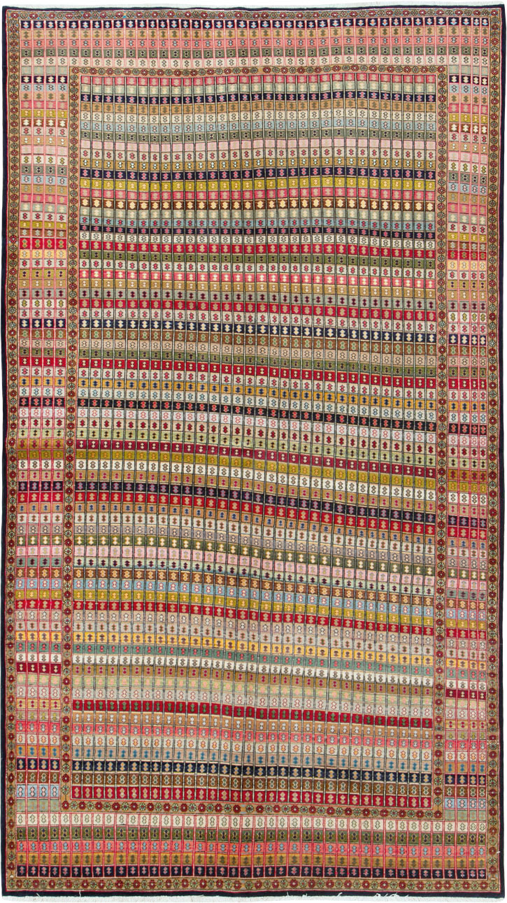 Vintage Persian Kashan Art Deco Rug, No.25113 - Gss