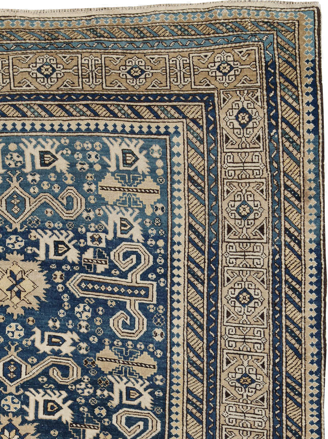 Antique Caucasian Perpedil Rug, No.25117 - Gss