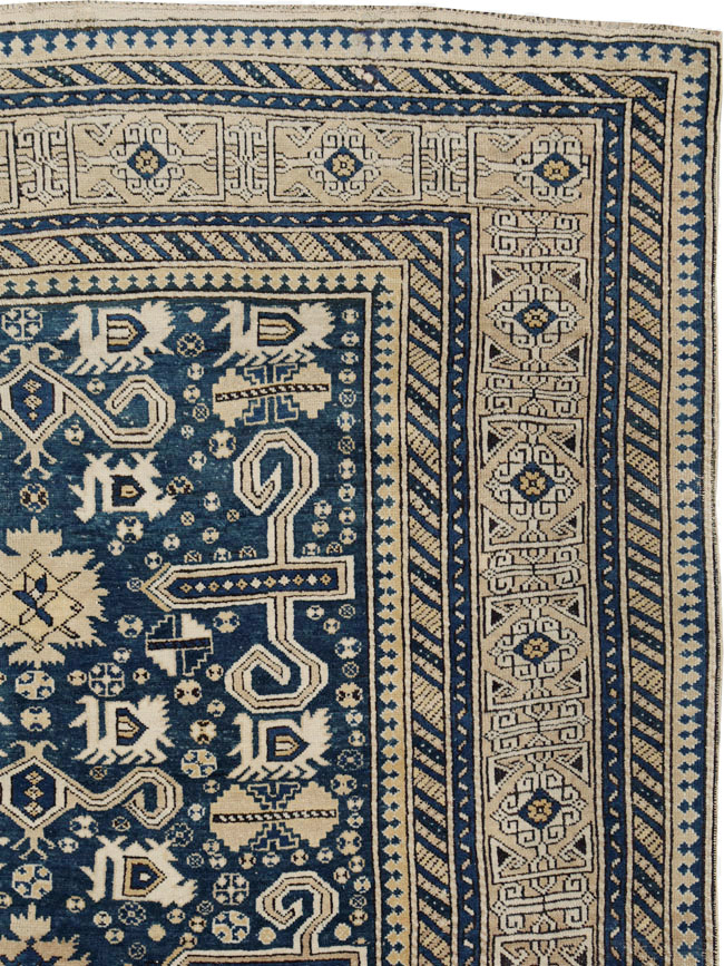 Antique Caucasian Perpedil Rug, No.25117 - Gss