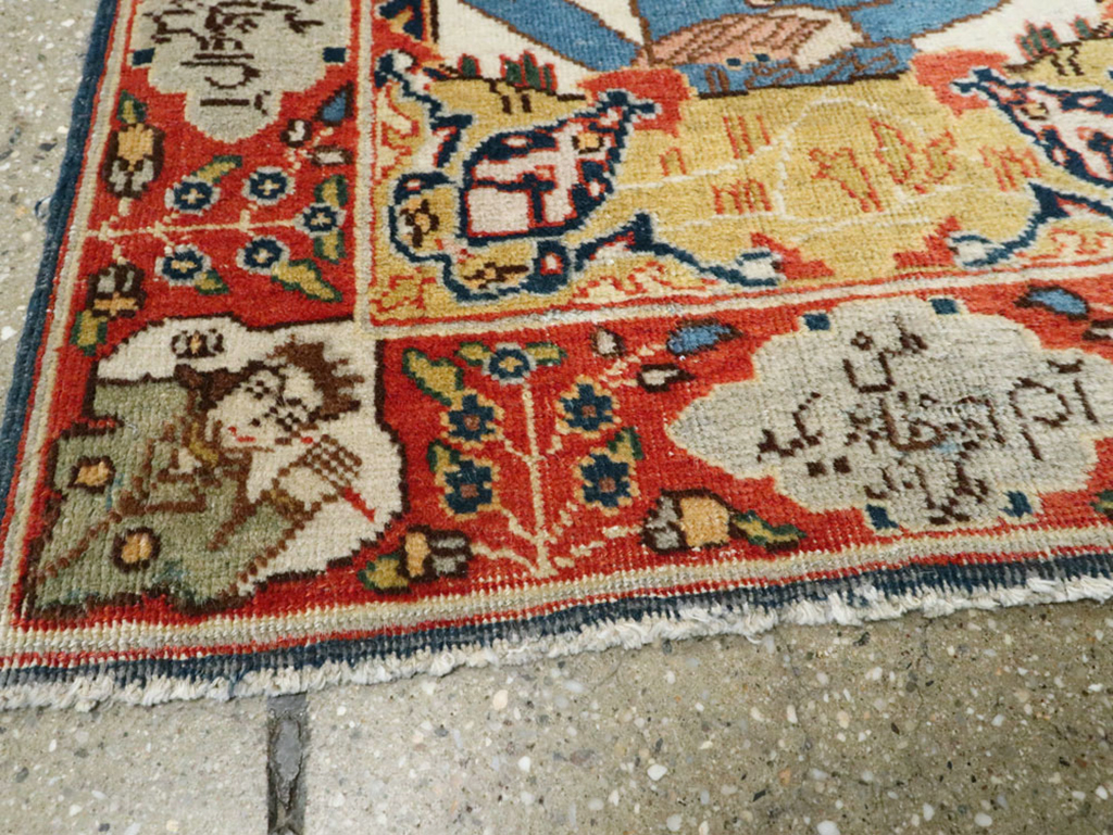 Vintage Persian Tabriz Pictorial Rug, No.25124 - Gss