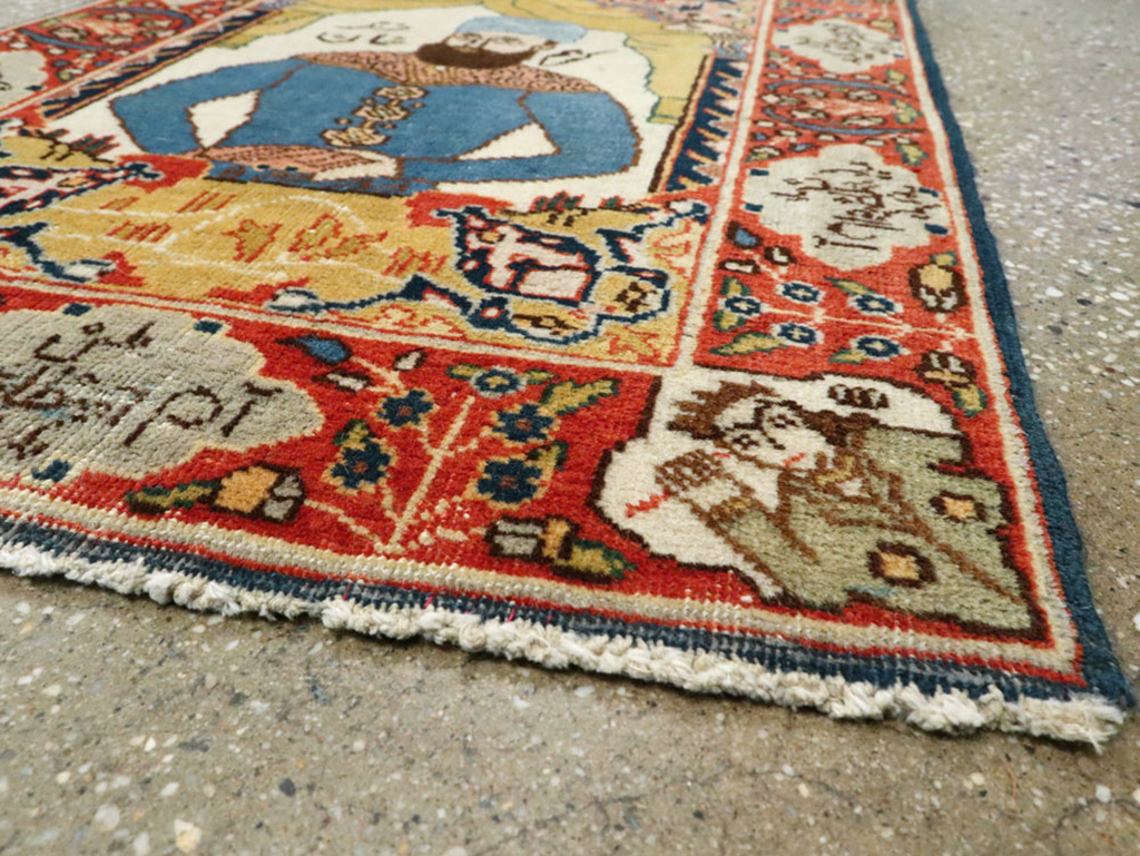 Vintage Persian Tabriz Pictorial Rug, No.25124 - Gss