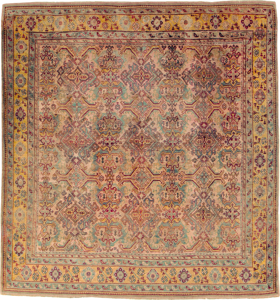 Antique Persian Oushak Carpet, No.25134 - Gss