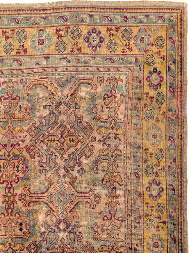 Antique Persian Oushak Carpet, No.25134 - Gss