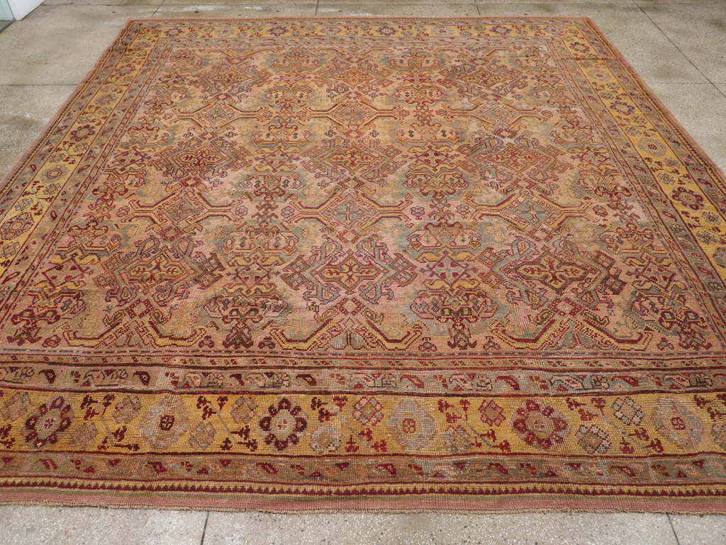 Antique Persian Oushak Carpet, No.25134 - Gss